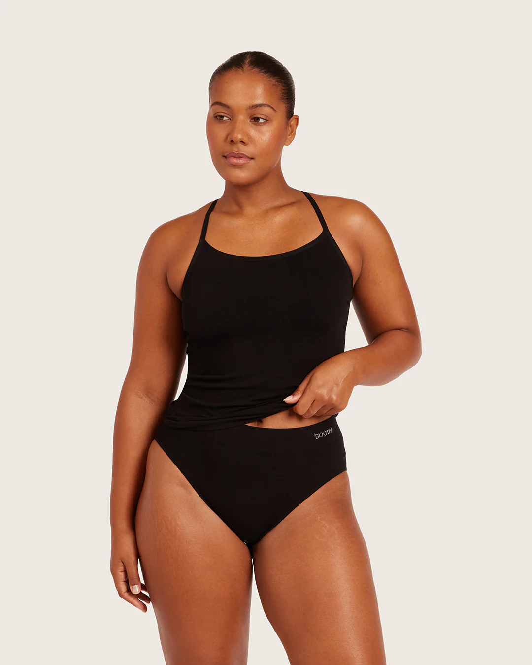 Base Layer Racerback Cami Top - Black - Image 4