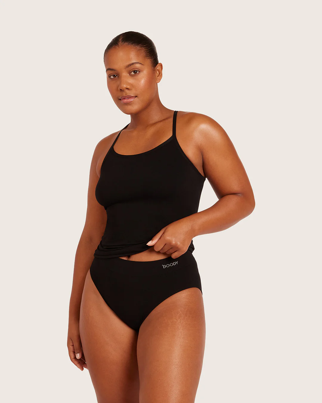 Base Layer Racerback Cami Top - Black - Image 5