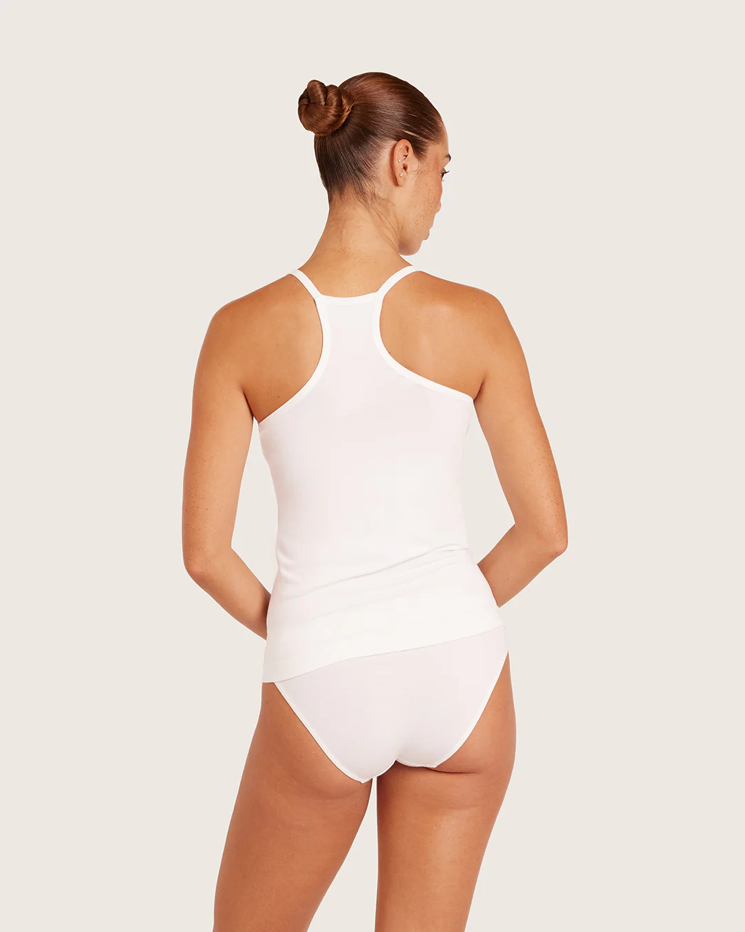 Base Layer Racerback Cami Top - White - Image 3