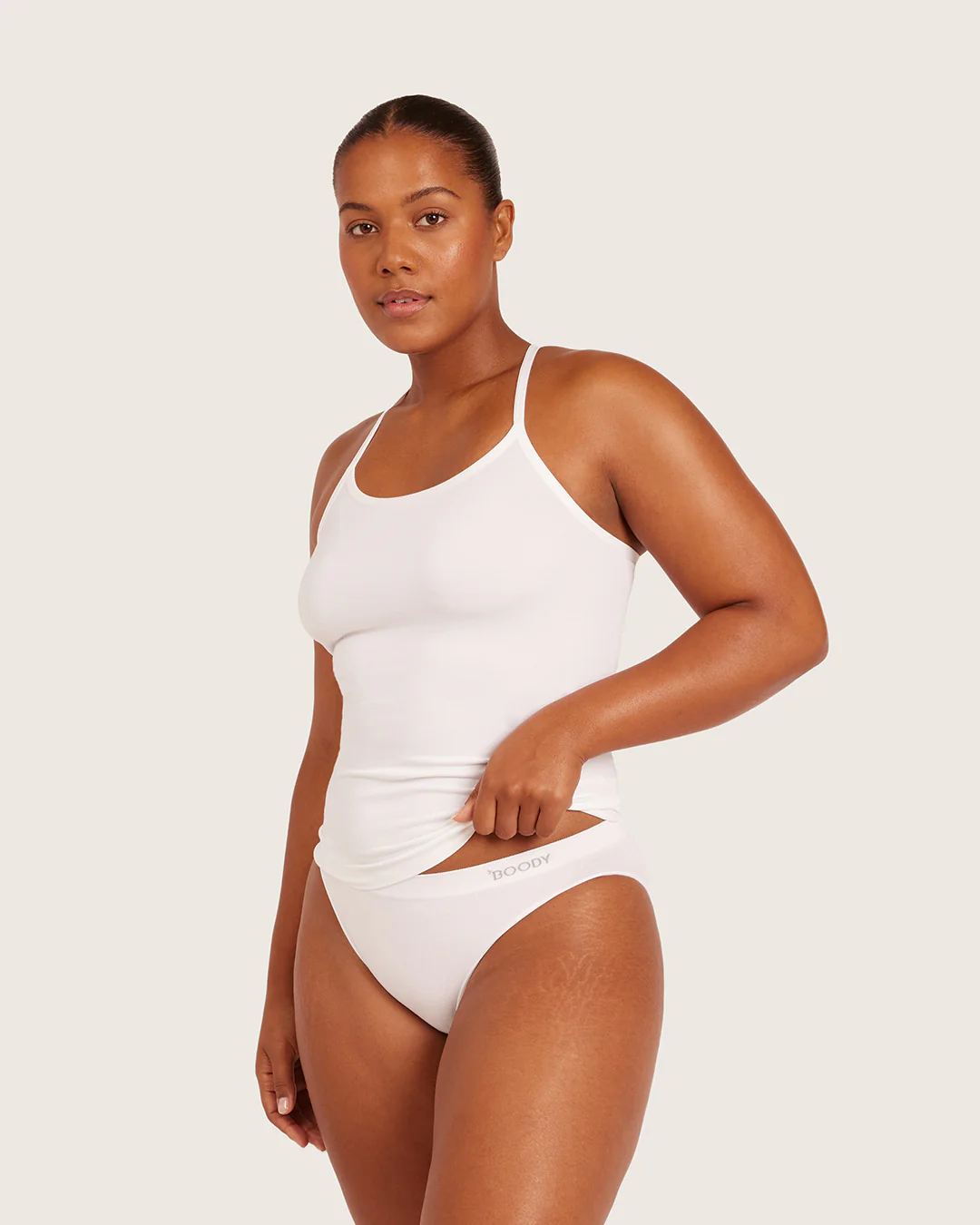 Base Layer Racerback Cami Top - White - Image 5