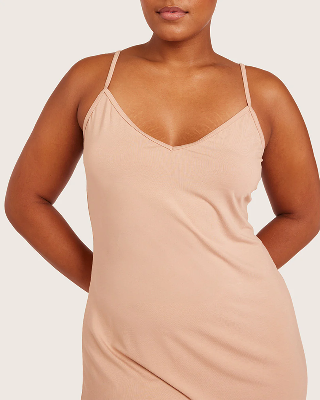 Base Layer V-Neck Slip-Almond - Image 4