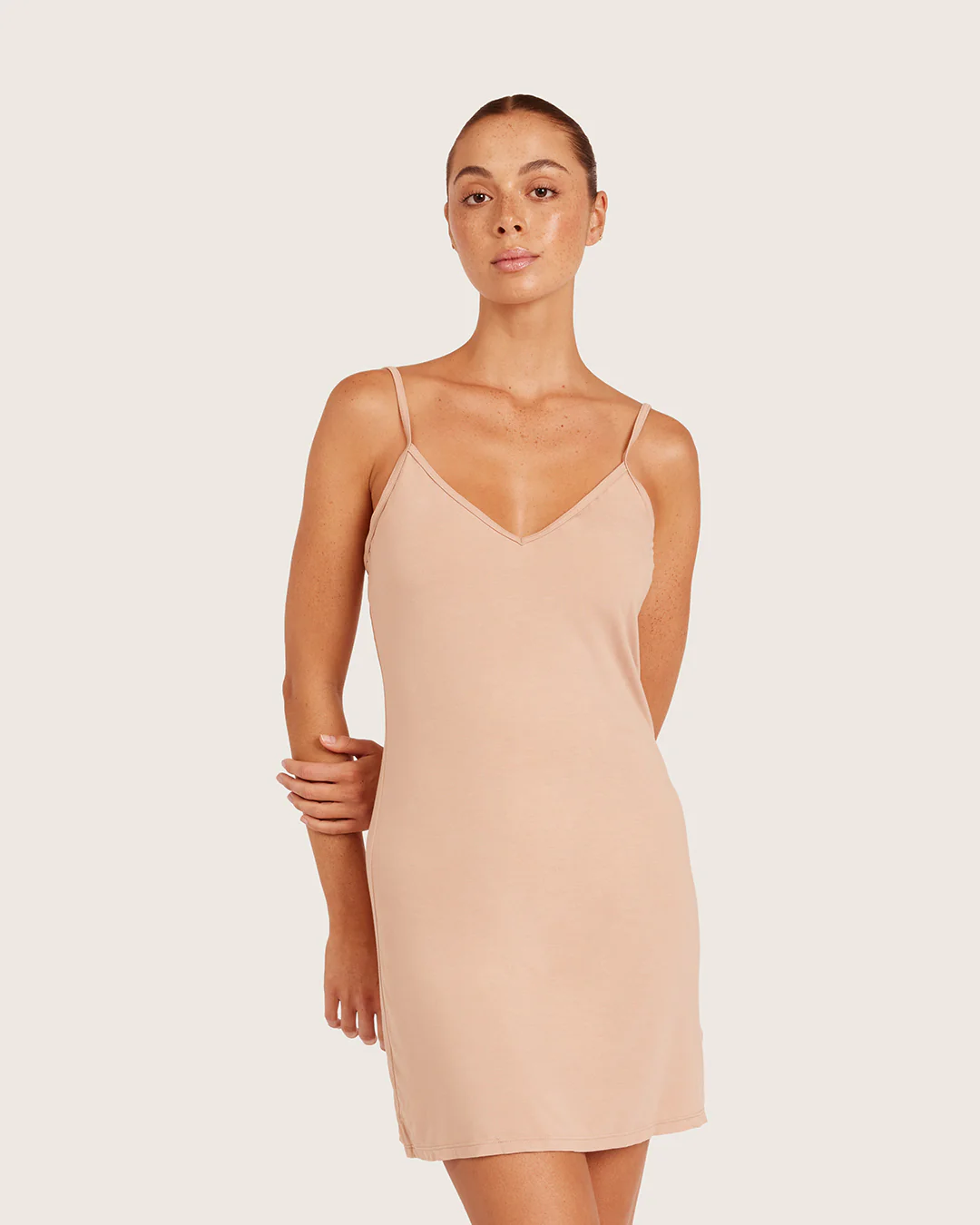 Base Layer V-Neck Slip-Almond - Image 6