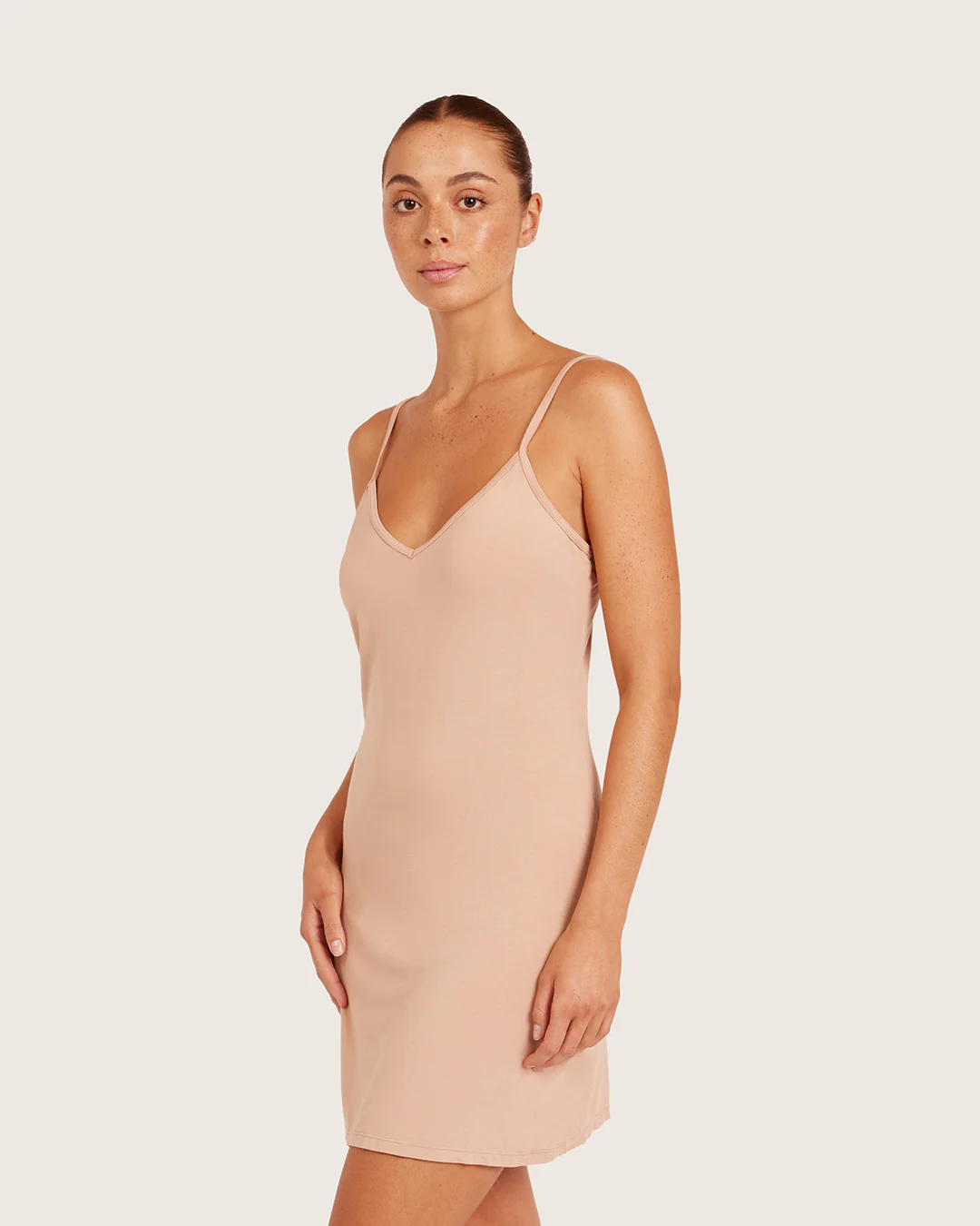 Base Layer V-Neck Slip-Almond - Image 7