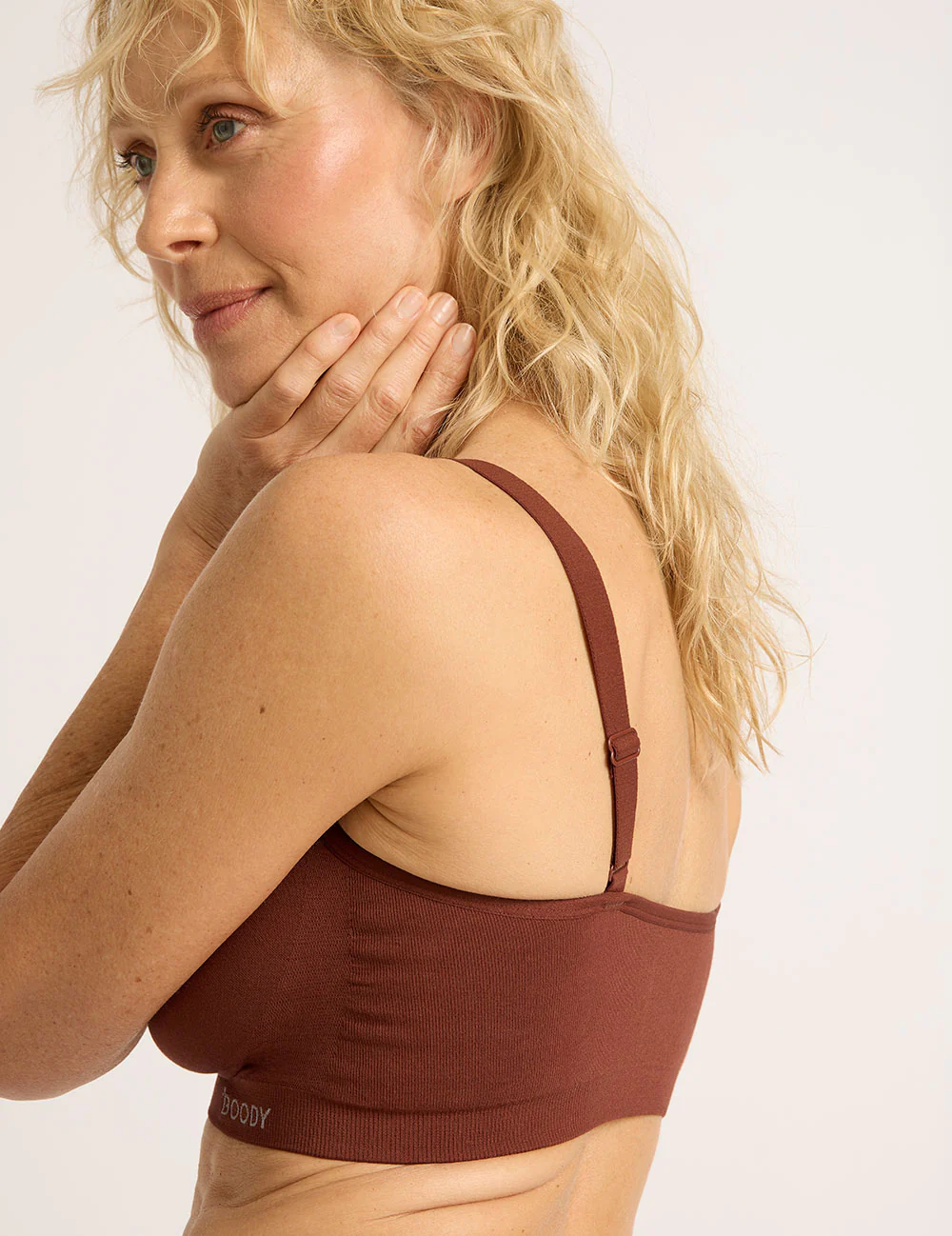 Full Bust Wireless Bra - Rust - Image 6