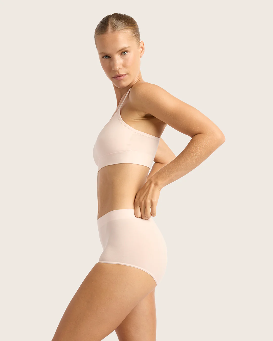LYOLYTE Full Low Leg Briefs - Powder Pink - Image 3