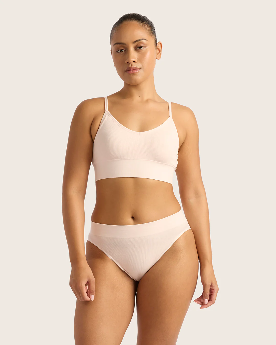 LYOLYTE Ribbed High Leg Briefs - Powder Pink - Image 11