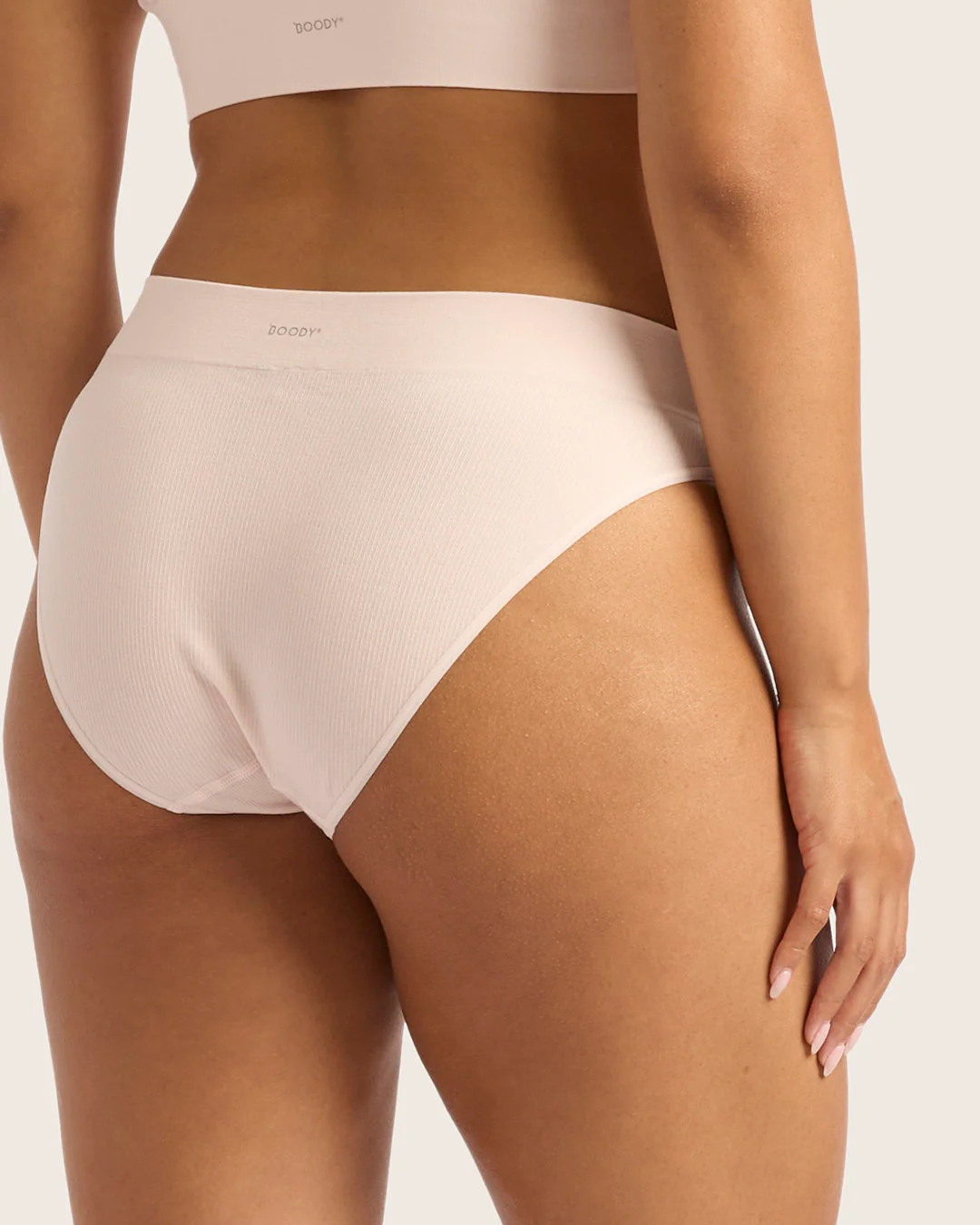 LYOLYTE Ribbed High Leg Briefs - Powder Pink - Image 8