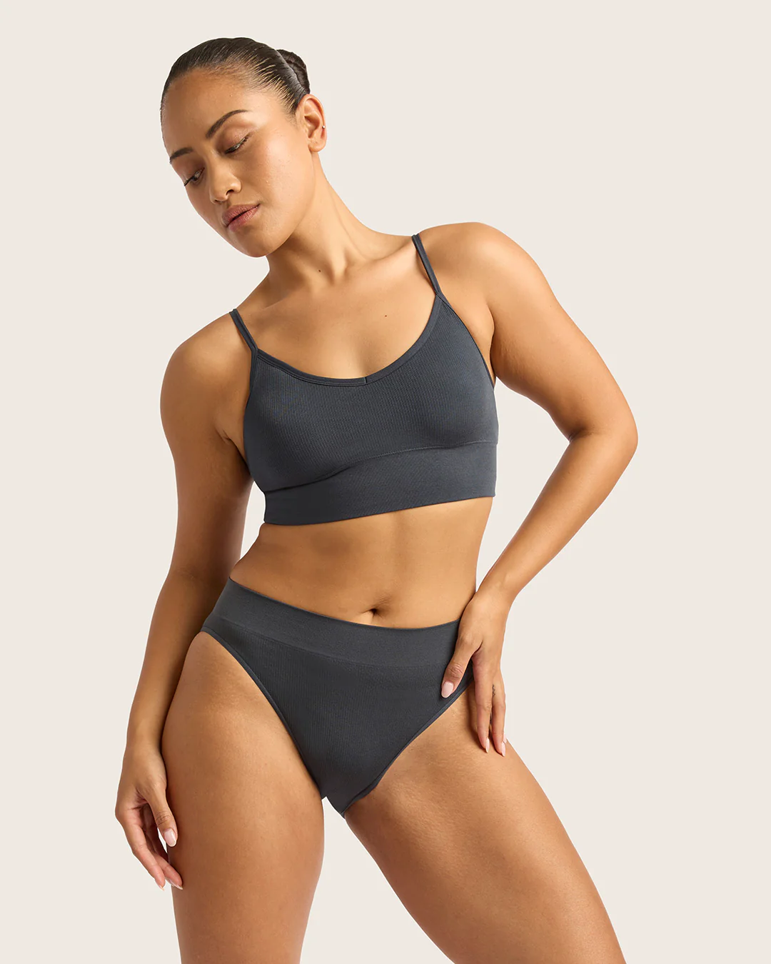 LYOLYTE Ribbed High Leg Briefs - Storm - Image 11