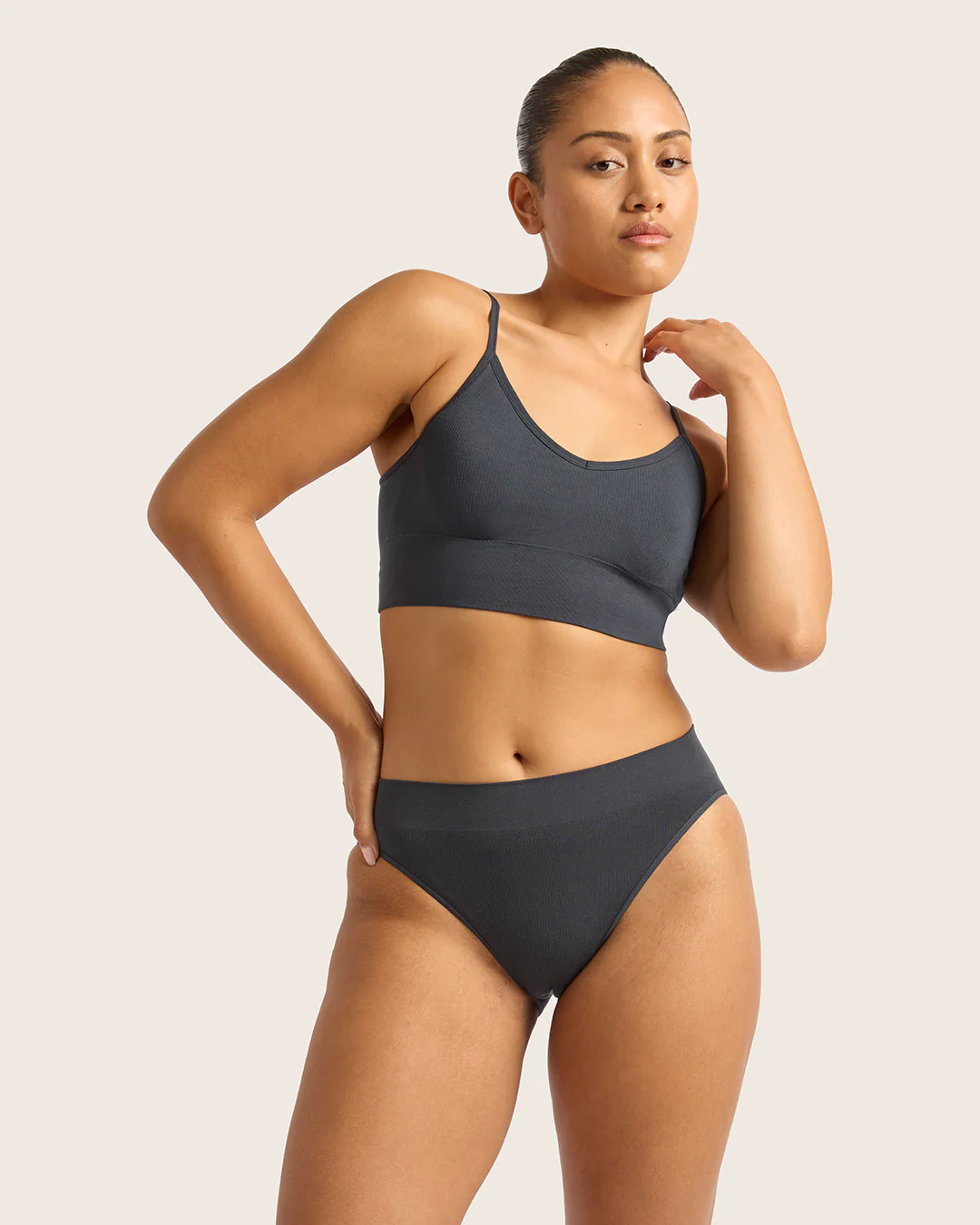 LYOLYTE Ribbed High Leg Briefs - Storm - Image 12