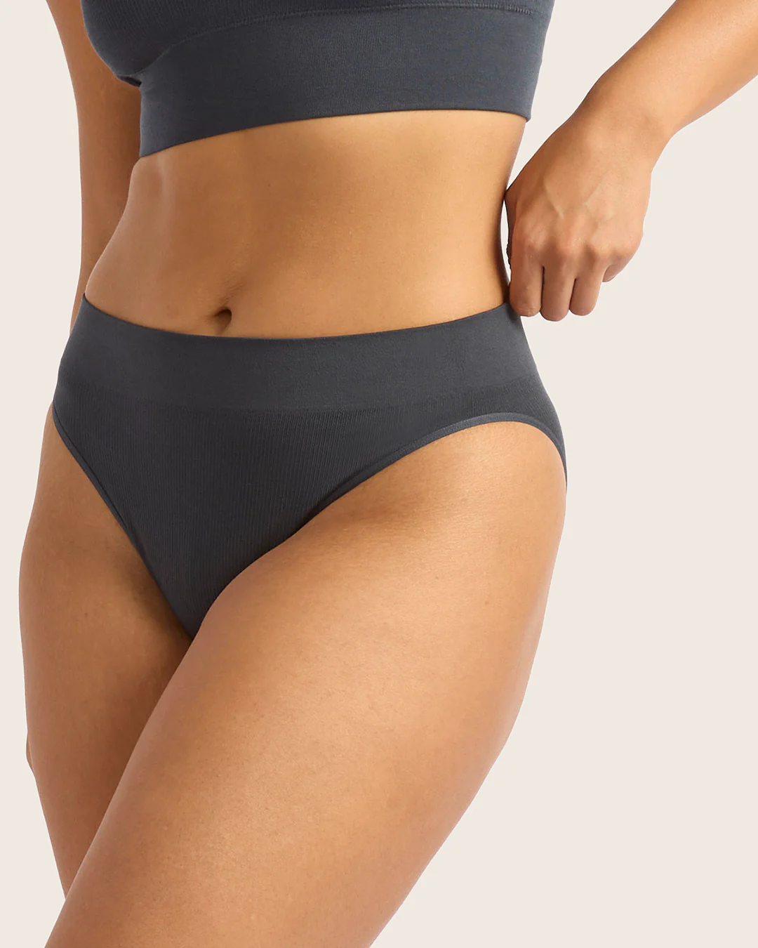 LYOLYTE Ribbed High Leg Briefs - Storm - Image 9