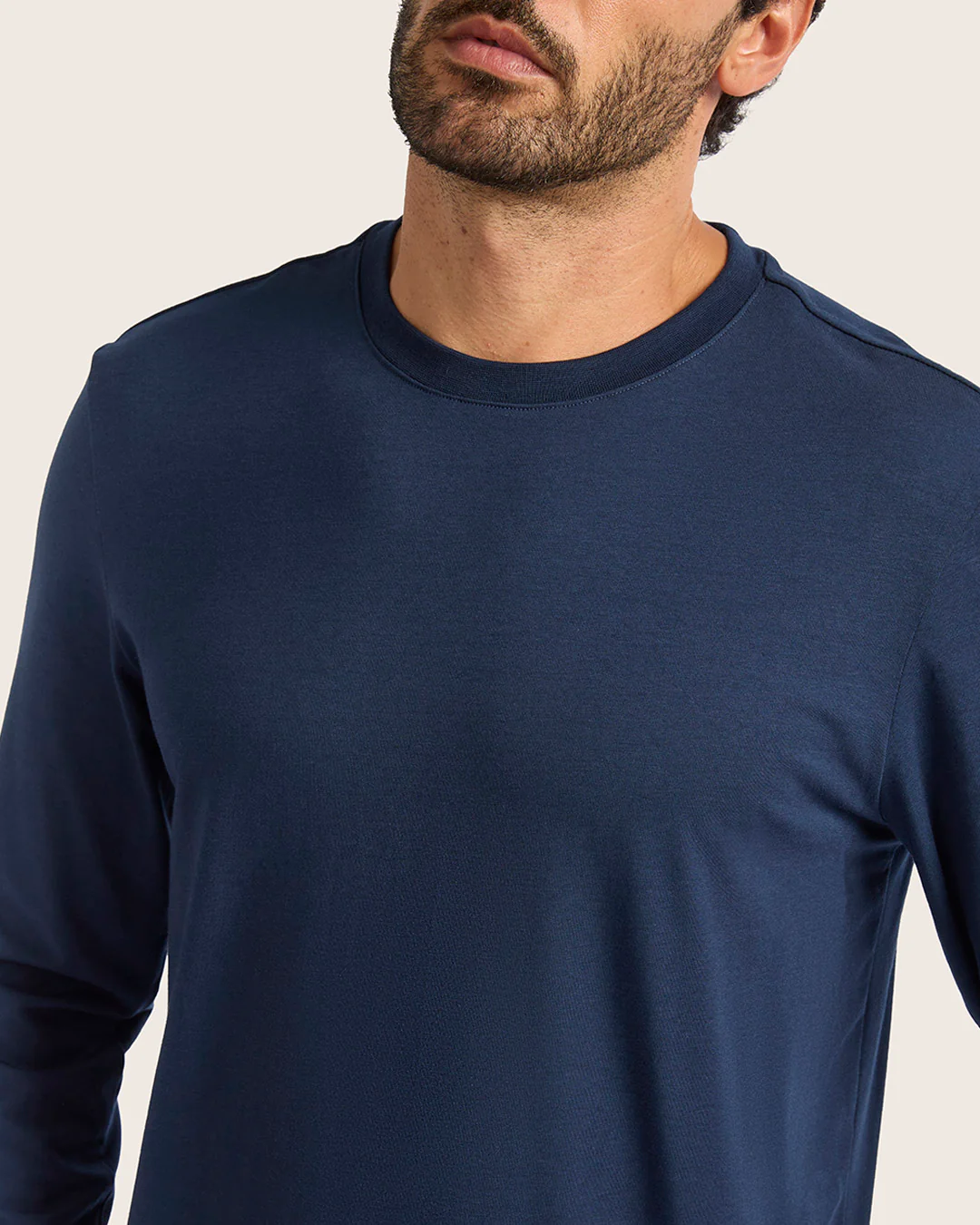 Men's Classic Long Sleeve T-Shirt - Navy - Image 5