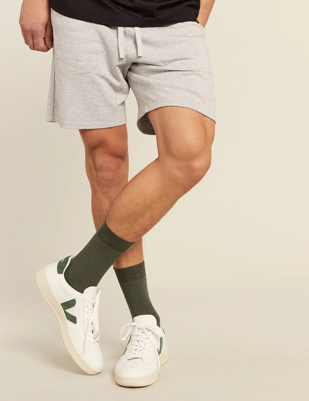 Men's Ribbed Crew Socks - Moss - Image 4