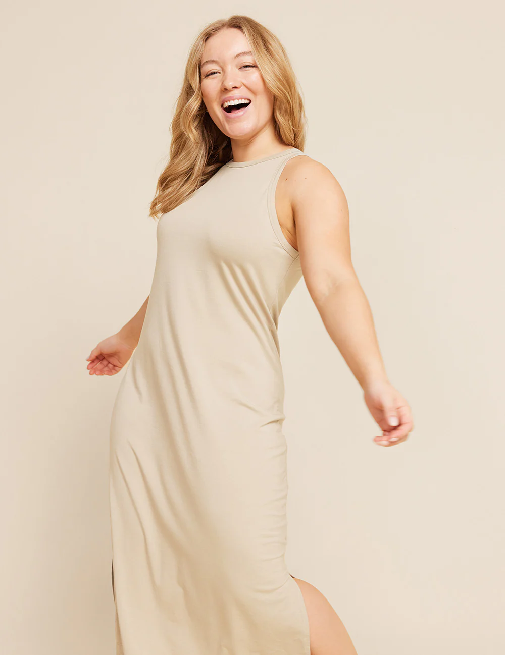 Racerback Dress - Stone - Image 4