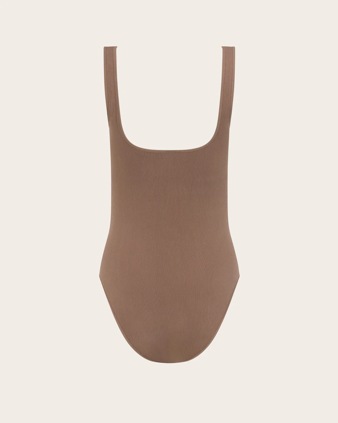 Ribbed Square Neck Bodysuit - Taupe - Image 9