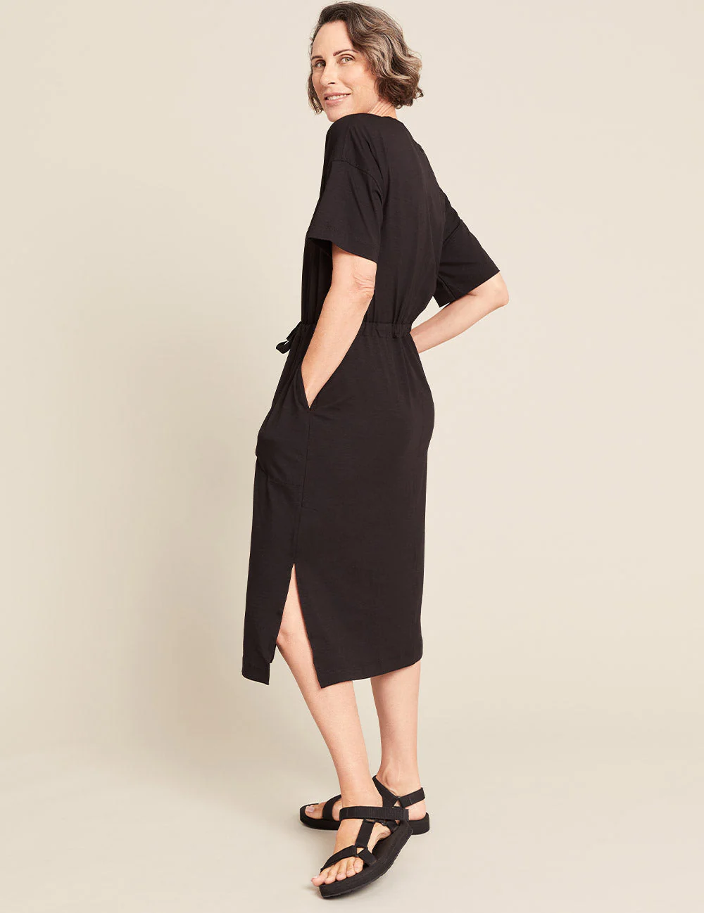 T-Shirt Tie Dress - Black - Image 10
