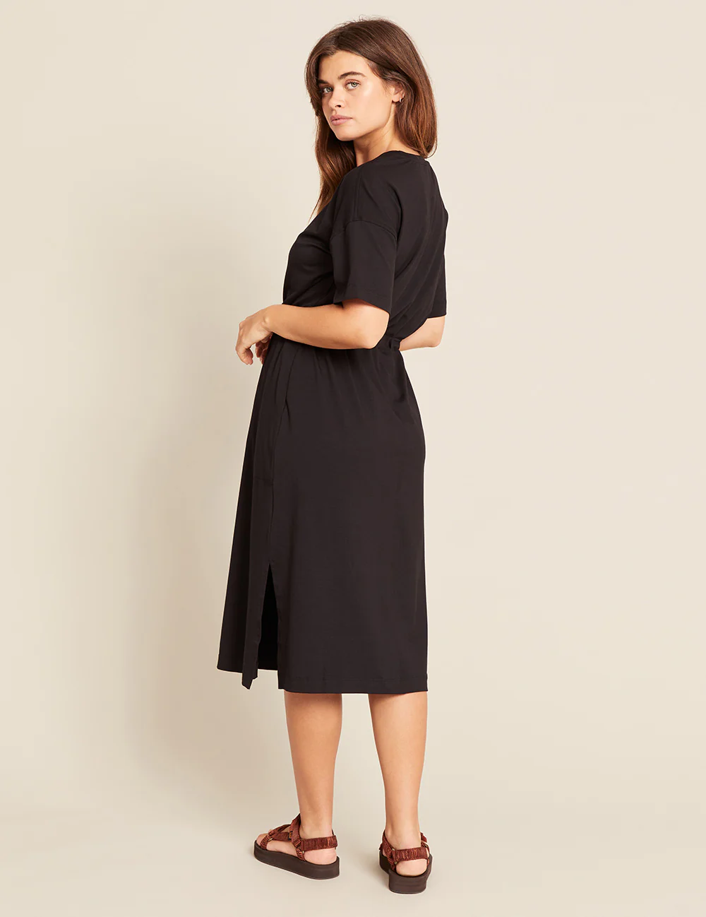 T-Shirt Tie Dress - Black - Image 4