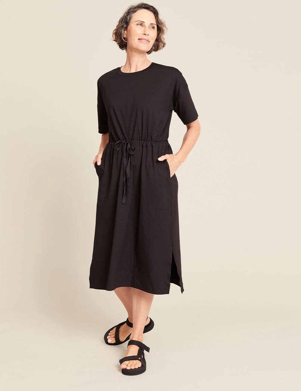 T-Shirt Tie Dress - Black - Image 7