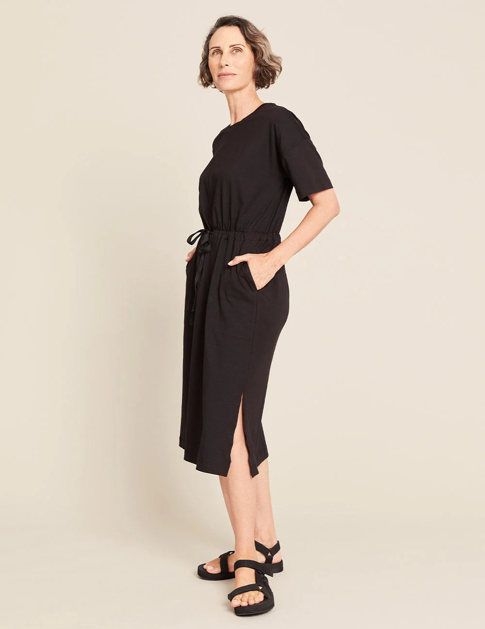 T-Shirt Tie Dress - Black - Image 8