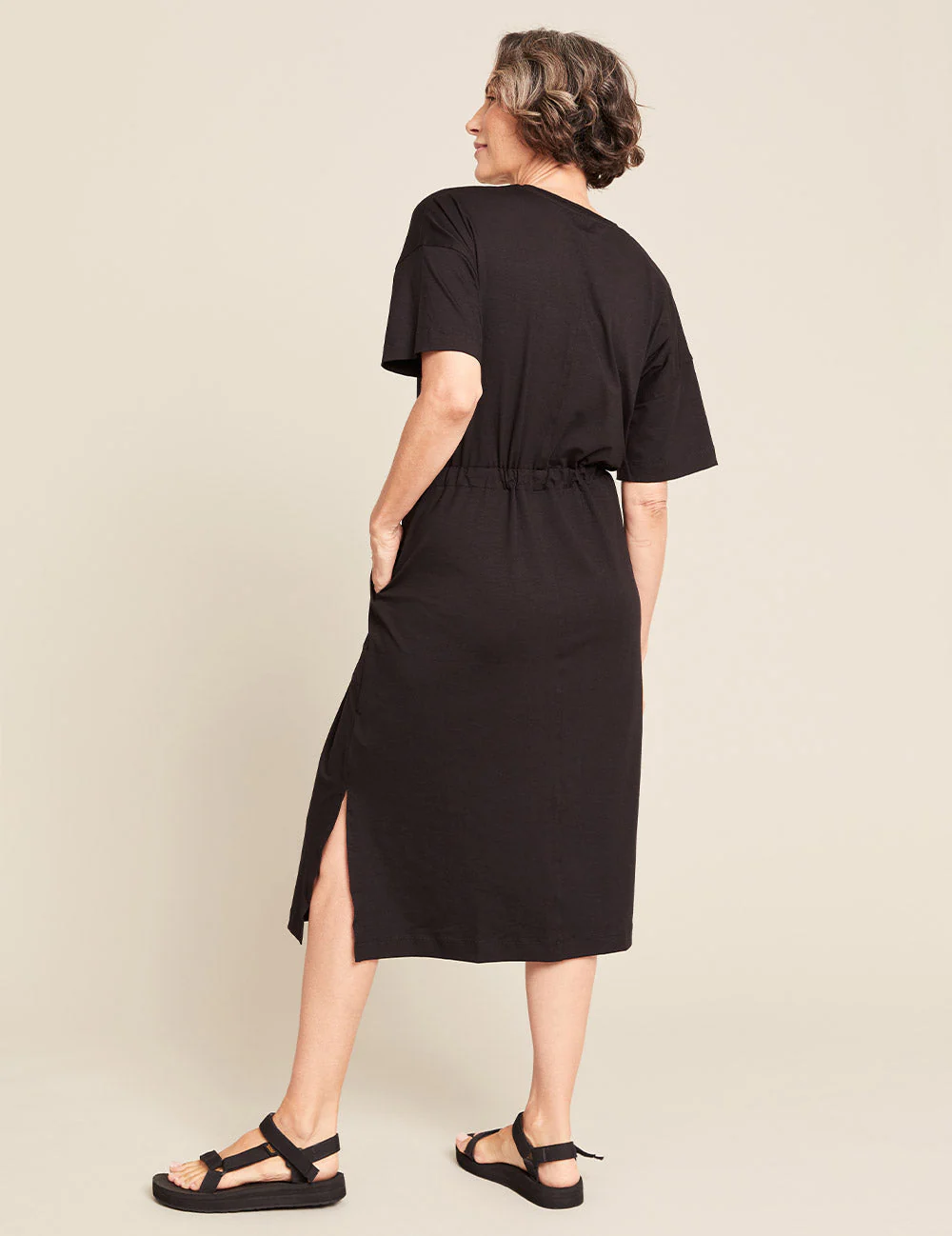 T-Shirt Tie Dress - Black - Image 9