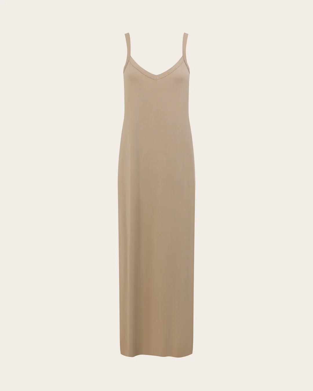 V-Neck Slip Dress - Stone - Image 11