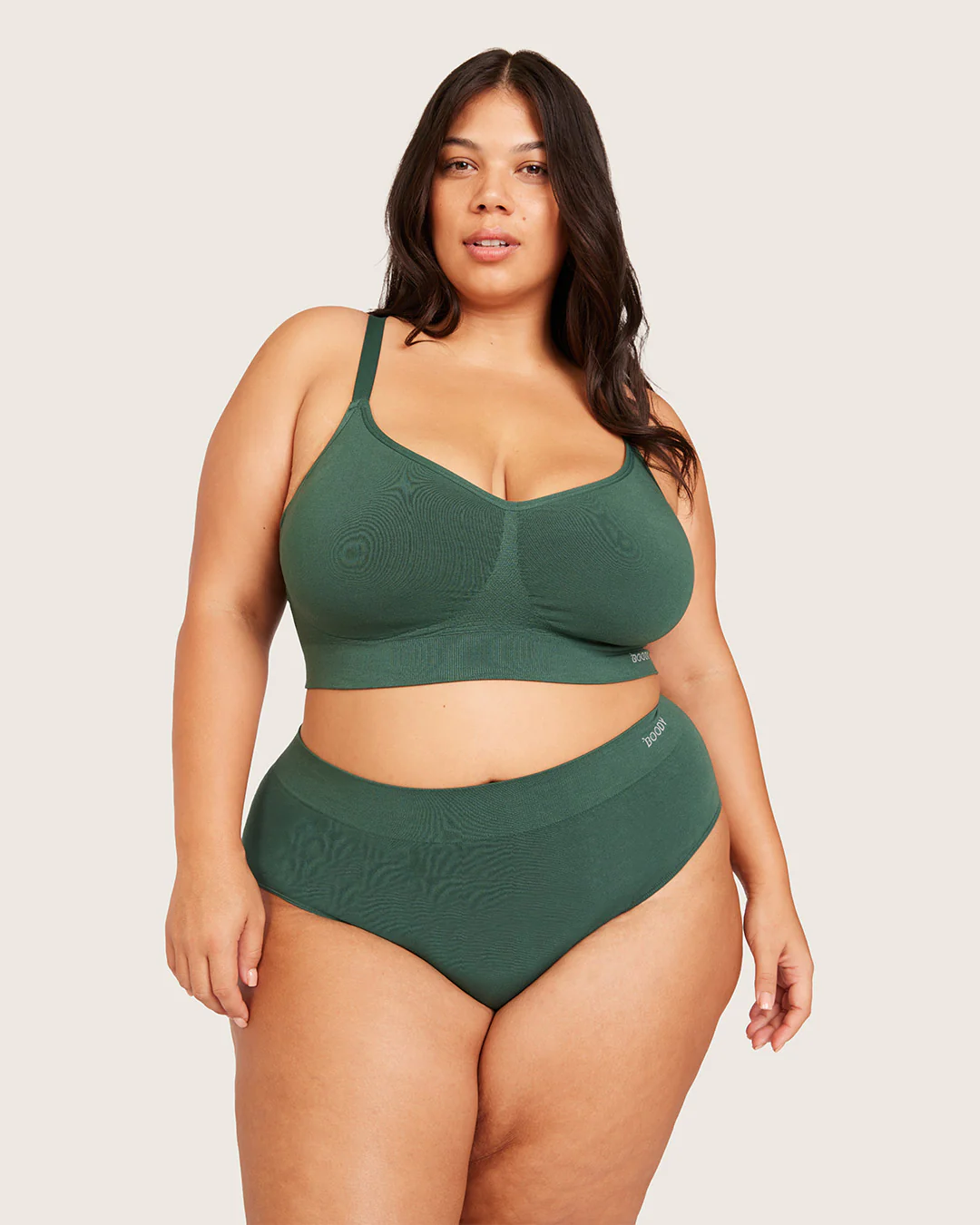 Wireless Full Bust T-Shirt Bra - Emerald Green - Image 11