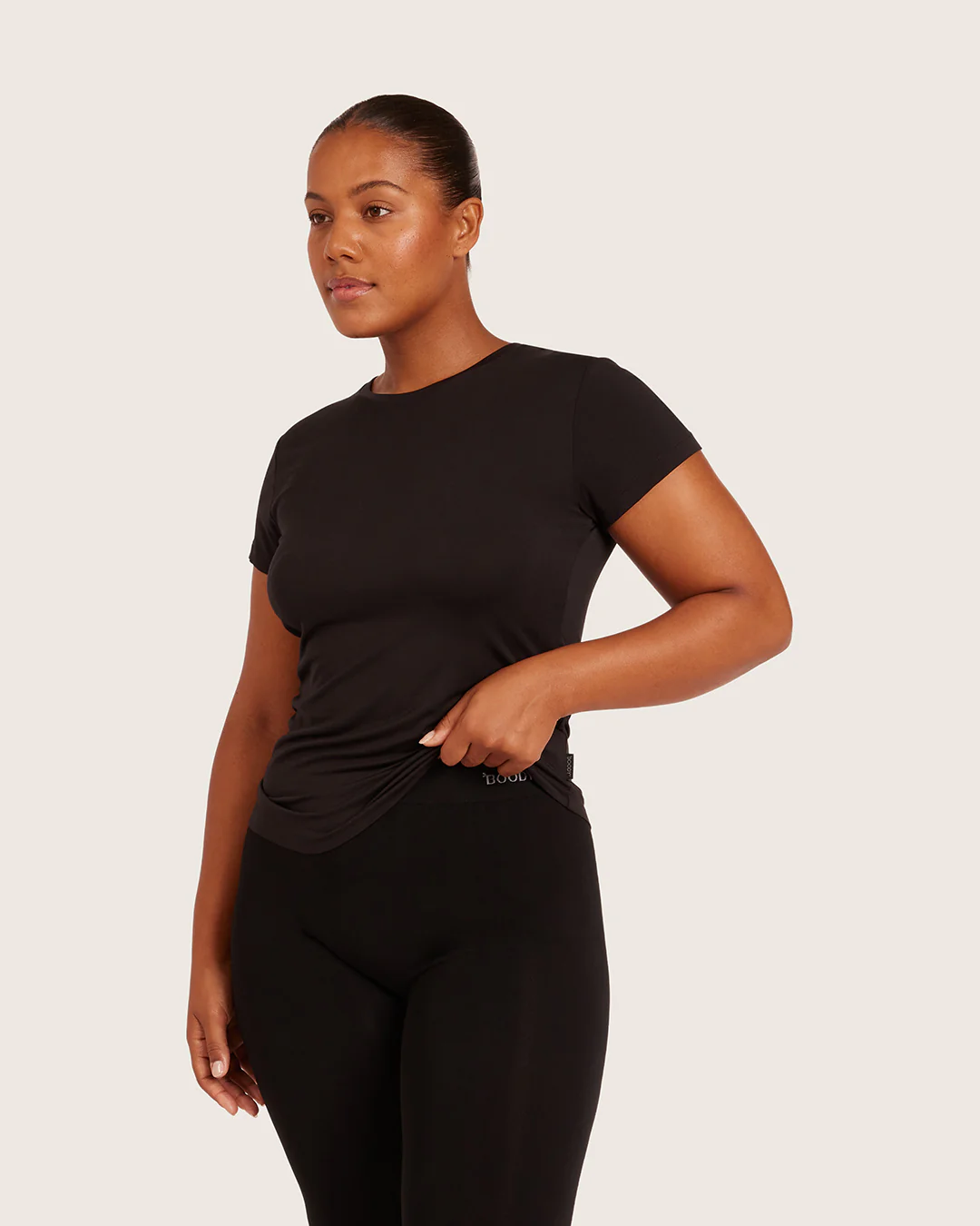 Women's Base Layer Crew Neck T-Shirt - Black - Image 6