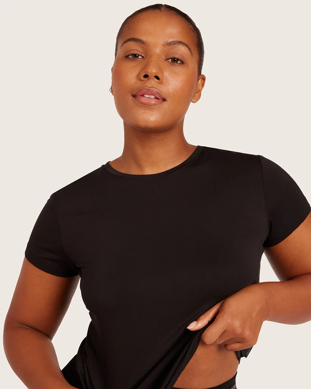 Women's Base Layer Crew Neck T-Shirt - Black - Image 8