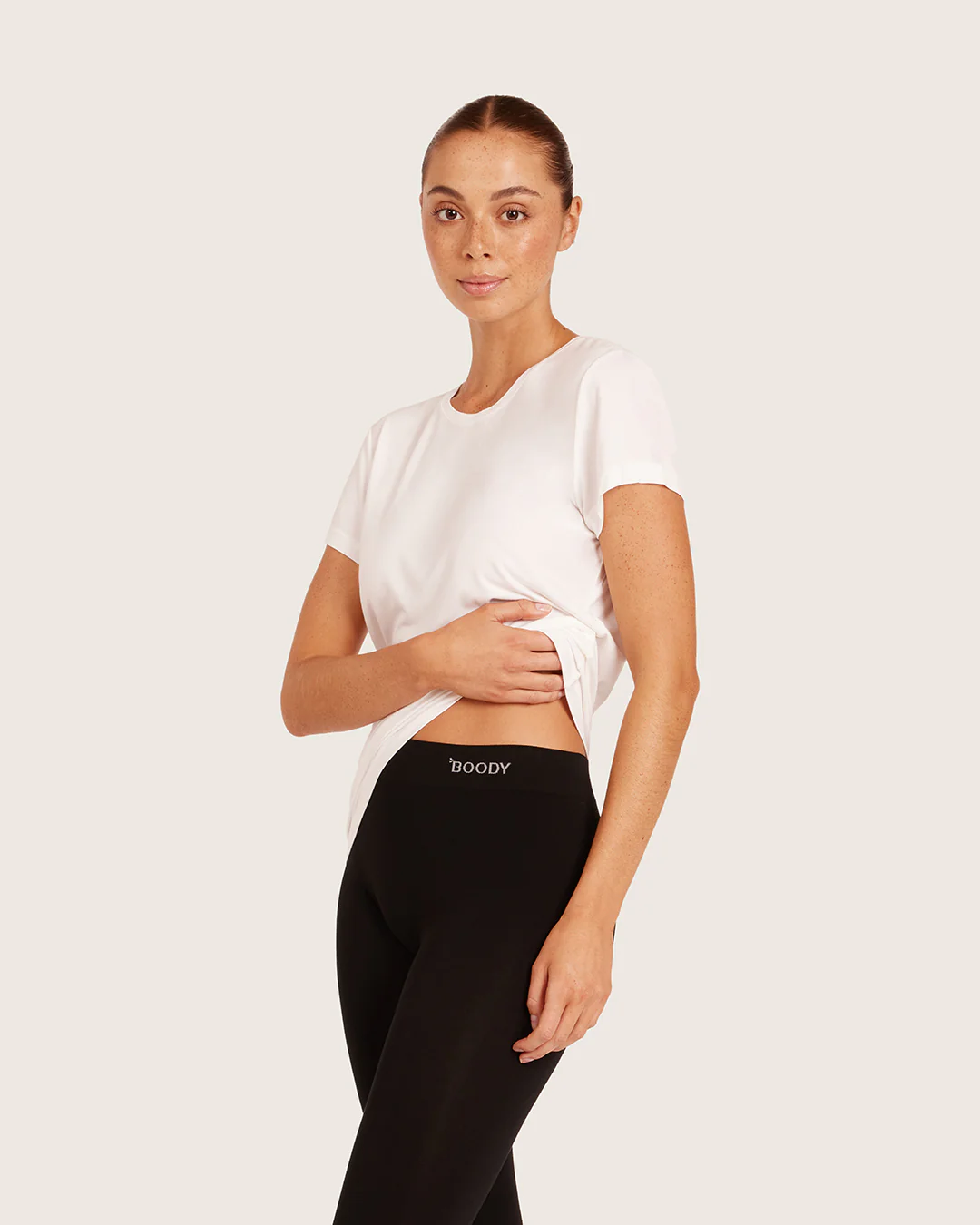 Women's Base Layer Crew Neck T-Shirt - White - Image 3