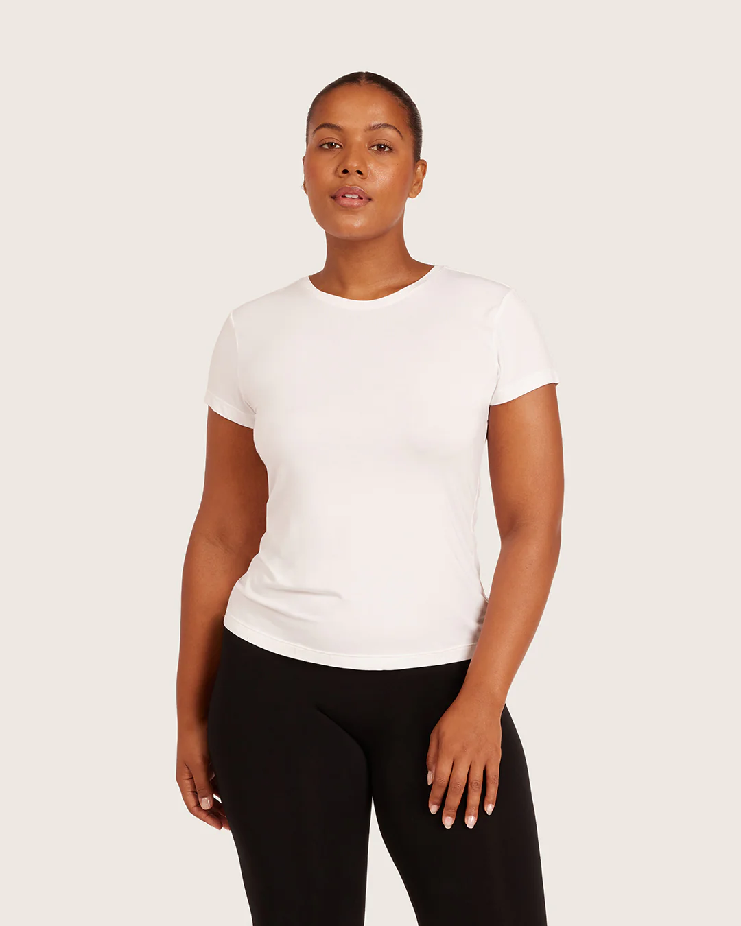 Women's Base Layer Crew Neck T-Shirt - White - Image 5
