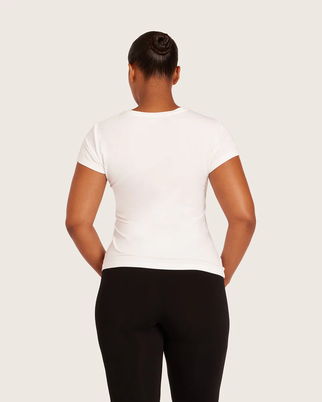 Women's Base Layer Crew Neck T-Shirt - White - Image 7