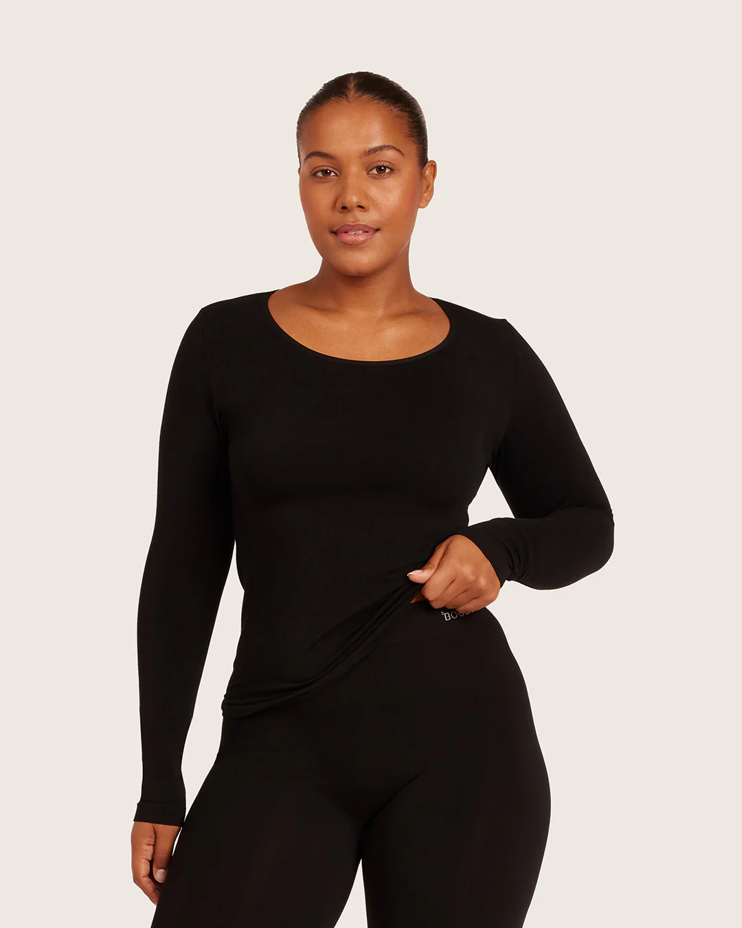 Women's Base Layer Long Sleeve Top - Black - Image 5