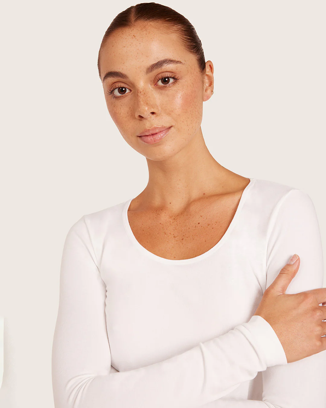 Women's Base Layer Long Sleeve Top - White - Image 4