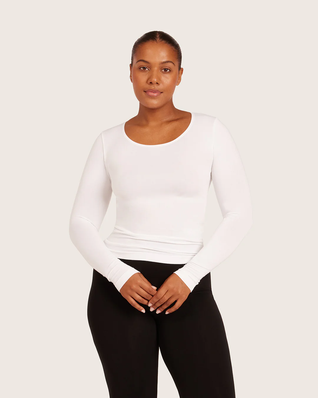 Women's Base Layer Long Sleeve Top - White - Image 5